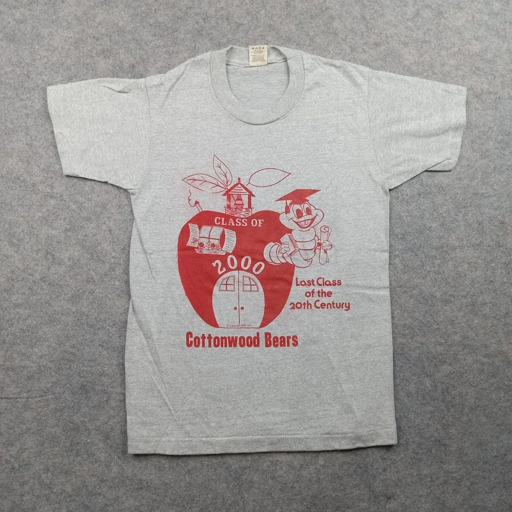 Vintage Screen Stars Shirt Youth 10-12 Class‎ 2000 USA Y2K Apple Worm School 639